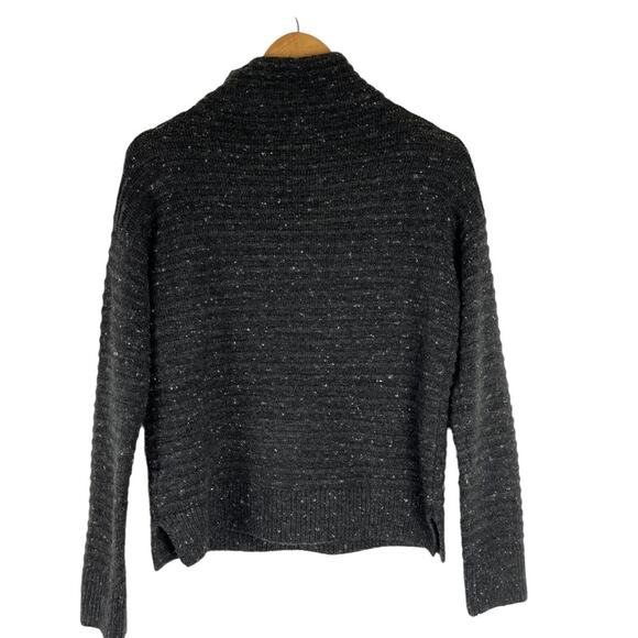 Madewell Belmont Donegal Mock Neck Sweater in Donegal Thunder Grey XS - Picture 6 of 7
